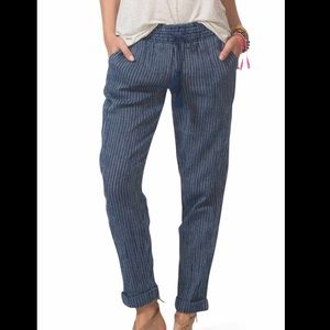 Ripcurl Womens blue and white striped pants
